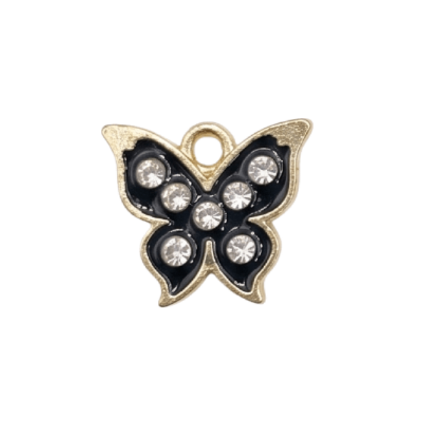 Onyx Crystal Butterfly — Charms by Sitaish